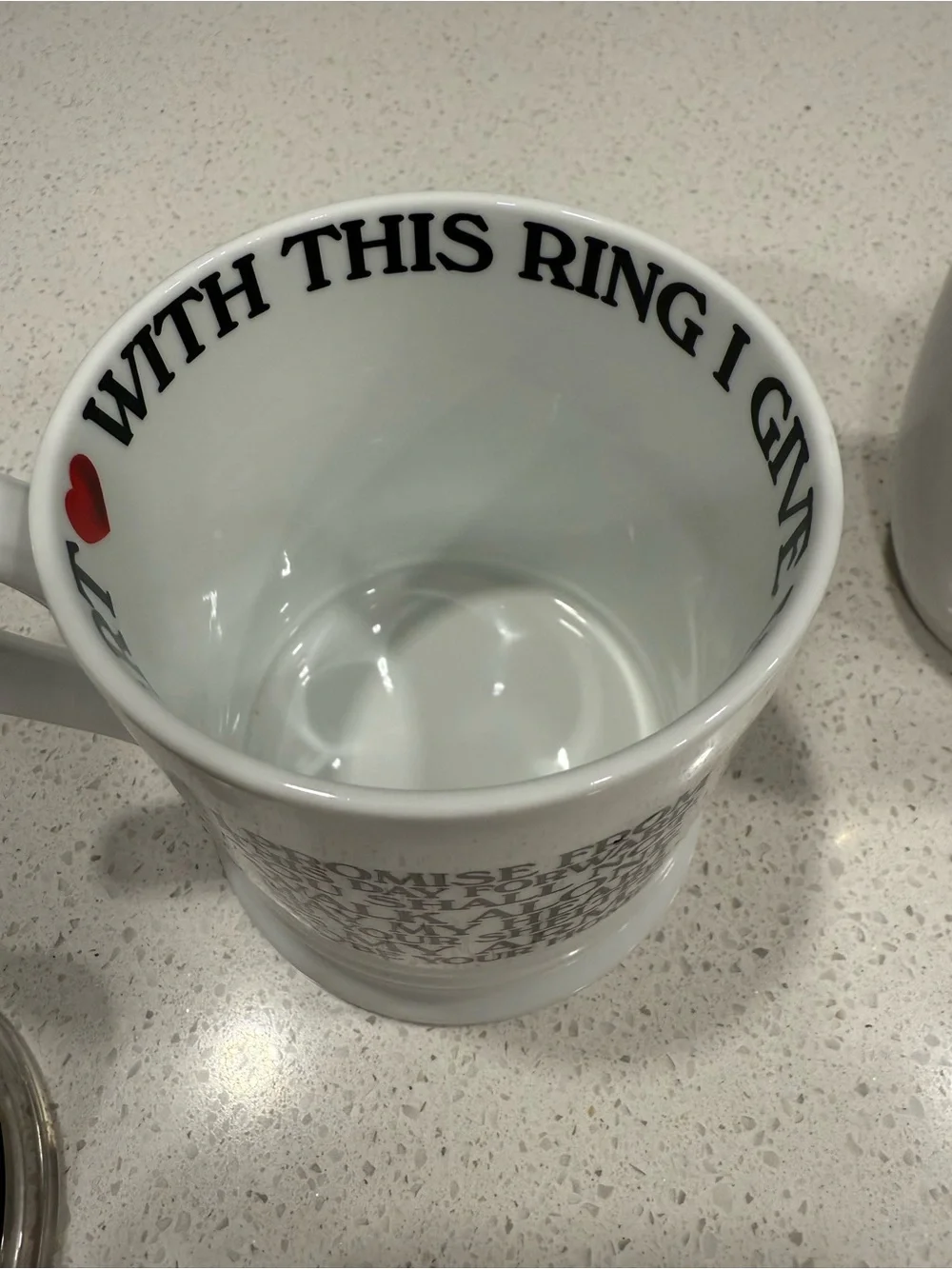 White Mr. and Mrs. Ceramic Mug Set with Gold Accent